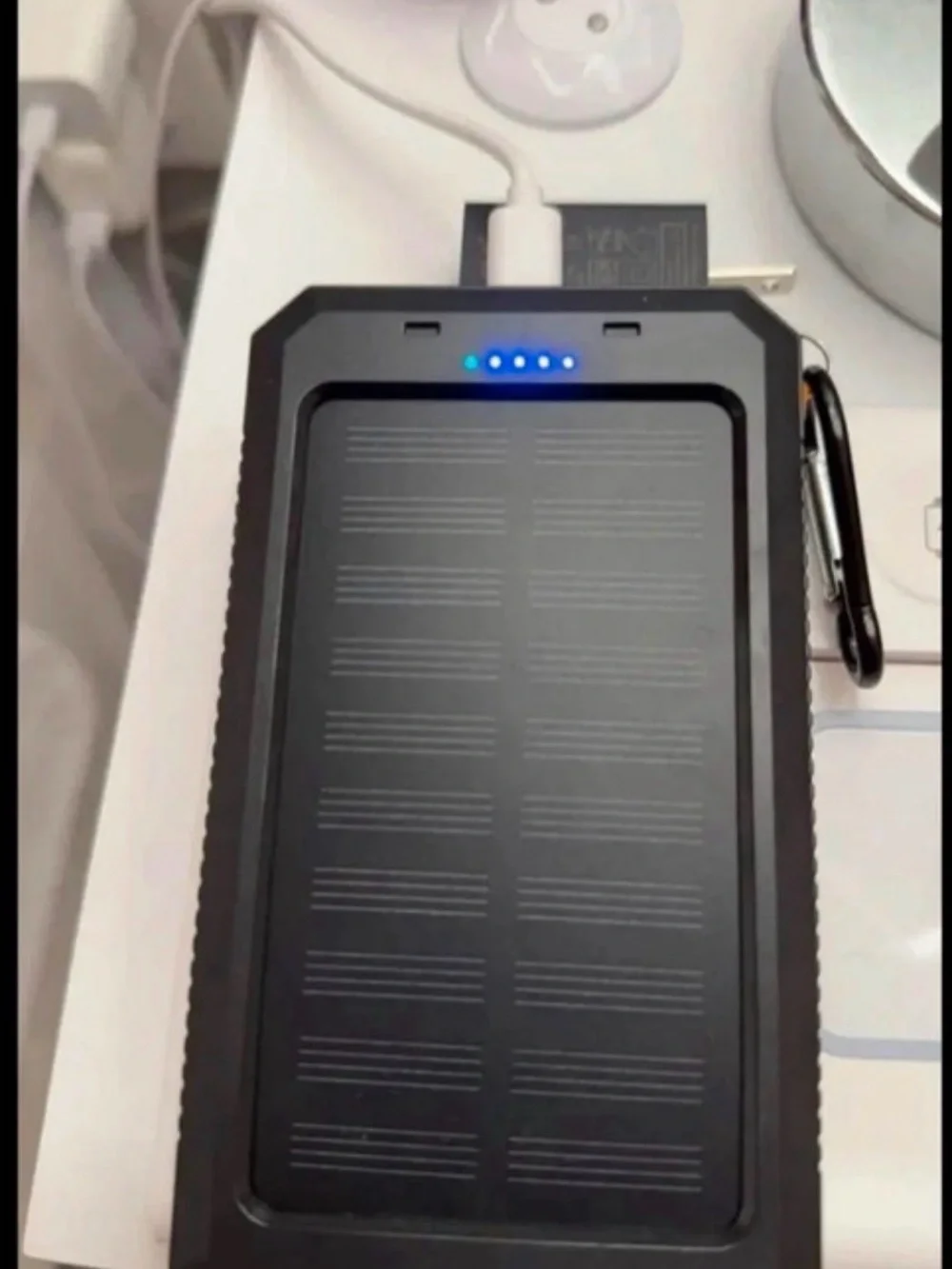 20000mAh Solar Power Bank Portable Charger USB Battery Pack for iPhone & Android